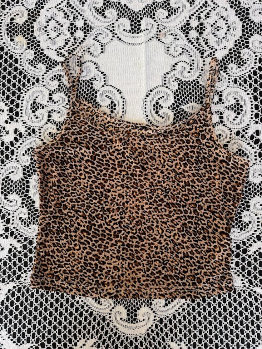 Y2K Leopard Print Tank Top - Size S